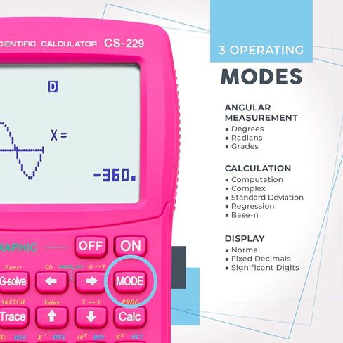 CATIGA CS229 Scientific Calculator with Graphics Functions, Multiple Modes with Intuitive User Interface for Beginners and Advanced Courses in Kuwait