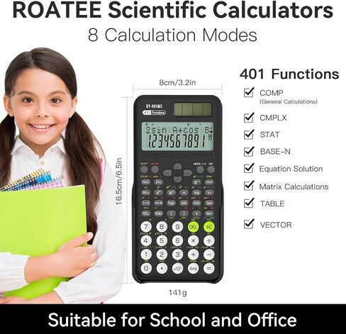 تمت ترقيته 991es بالإضافة إلى حاسبة علمية لسطح المكتب ، شاشة Roatee Calcnote Multiview المكونة من 4 سطر مع جهاز لوحي LCD قابل للمحو ، طاقة بطارية الطاقة الشمسية مع المفكرة للمدرسة والأعمال in Kuwait
