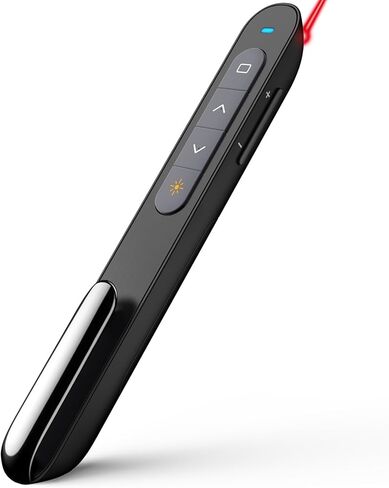 Norwii N27 Presentation Clicker, Clicker for PowerPoint Presentations, PowerPoint Clicker with Pointer for Presentations, Pointer Clicker Presentation Remote - Black in Saudi Arabia