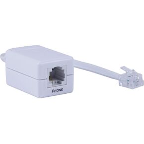 Power Gear Phone Line Dsl Filter, One Device, Male to Female, 1 Line Noise Filter, for Answering Machines, Telephones or Fax Machine, White, 76246