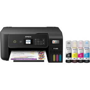 Epson EcoTank ET-2800 Wireless Color All-in-One Cartridge-Free Supertank Printer with Scan and Copy â€“ The Ideal Basic Home Printer - White, Medium