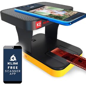 ماسحة أفلام Mobile Klim K2 35 مم + جديدة + ماسح ضوئي إيجابي وسلبي + ماسح ضوئي شريحة + ماسح ضوئي للصور + 35 ملم فيلم تطوير مجموعة أساسية + خدمة تطوير 35 مم الخاصة بك في المنزل