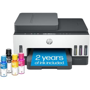 HP Smart -Tank 7301 Wireless All-in-One Cartridge-free Ink Printer, up to 2 years of ink included, mobile print, scan, copy, automatic document feeder (28B70A), Gray
