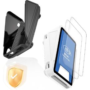 2PC Square Terminal Screen Protector and Protective Case【Model:Square Terminal】,Tempered Glass [Scratch-Resistant] [Touch Sensitive] [Easy Install] 9H Hardness Screen Protector for Square Terminal