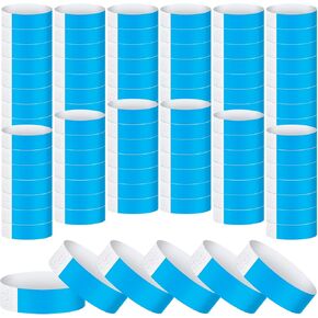 Tudomro 1200 Pack Paper Wristbands for Events Neon Party Wrist Bands Colored Waterproof Concert Identification Hand Bands Lightweight Adhesive Wristbands(Purple)