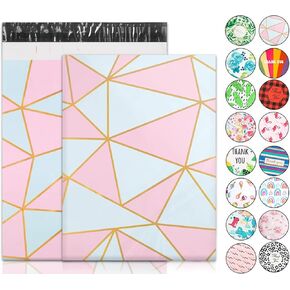 100PCS Poly Mailers, 10x13 Inch Self-Seal Shipping Bags, Cute Packaging Bags, Plastic Mailer Mailing Envelopes, Shipping Envelopes, Mailing Bags for Small Business, Boutique, Clothing - Triangle