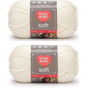 Bulk Buy: Red Heart Soft Yarn E728-9779 (2-pack) (Off White)