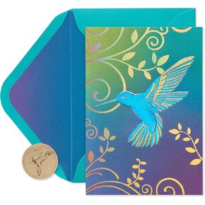 Papyrus Blank Cards with Envelopes, Hummingbird (12-Count)