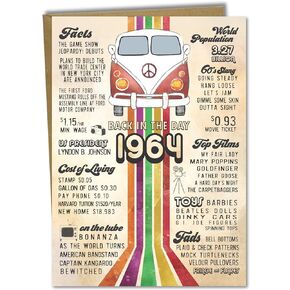 Katie Doodle - Cute, 60th Birthday Card, (Handmade in USA) 60th Anniversary Card, Happy 60th Birthday Decorations, 60th Birthday Cards, 60th Birthday Gifts for Women, 60th Birthday Gifts for Men, 1965