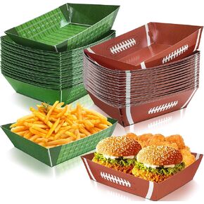 Football Party Decorations Football Party Supplies Tableware Set -24 guests Football Banners,Plate,Cup,Cutlery,Tablecloths for Super Sunday Touchdown Party Decoration