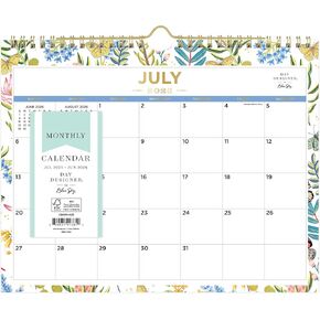 Blue Sky Day Designer 2025-2026 Monthly Academic Year Wall Calendar, July 2025 - June 2026, 11" x 8.75", Durable Twin Wire Binding, Perfect For Home, Office And Classroom, Flutter