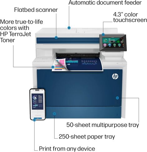 HP Color LaserJet Pro MFP 4301fdw Wireless All-in-One Color Laser Printer, Scanner, Copier, Fax, Best-for-Office in Saudi Arabia