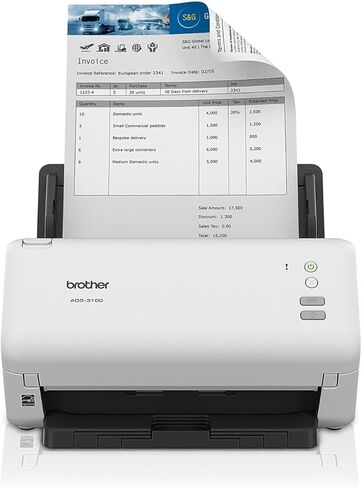 Brother ADS-3300W اللاسلكي ، ماسحة سطح المكتب عالية السرعة | 2.8 بوصة الشاشة التي تعمل باللمس | يقوم بمسح ما يصل إلى 40ppm1 in Kuwait