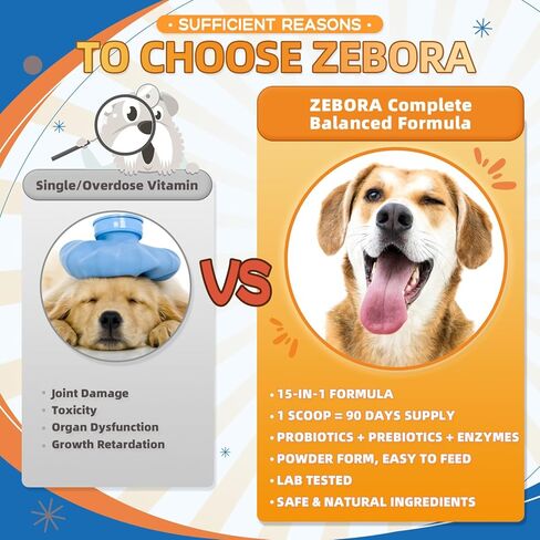 Dog Multivitamin Powder with Glucosamine, Dog Vitamins and Supplements for Immune Support, Dog Skin and Coat Supplement with Omega 3 for Allergy Relief, Probiotics for Dog Support Digestive Health in Saudi Arabia