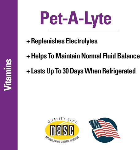 Vet Classics Pet-A-Lyte Oral Electrolyte Solution for Dogs and Cats – Helps Replace Fluids Lost from Pet Dehydration, Diarrhea, Vomiting – Replaces Dog Electrolytes – 32 Oz. in Kuwait