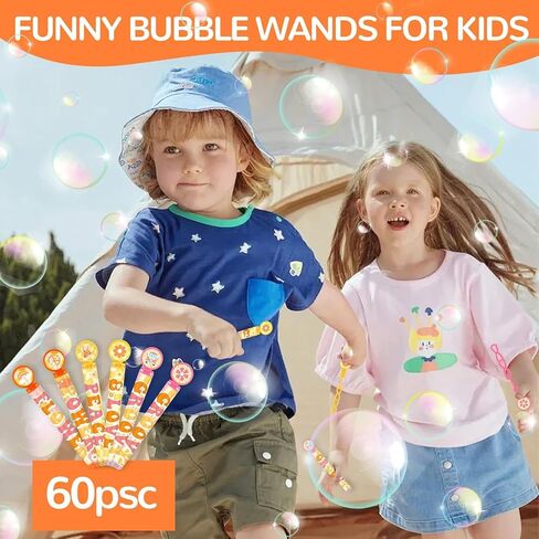 60 Pcs Groovy Hippie Bubble Wands - Retro Hippie Daisy Party Favors Mini Bubble Wand with DIY Stickers for 70s Boho Birthday Kids Goodie Bag Stuffers Baby Shower Wedding Anniversaries Supplies in Saudi Arabia
