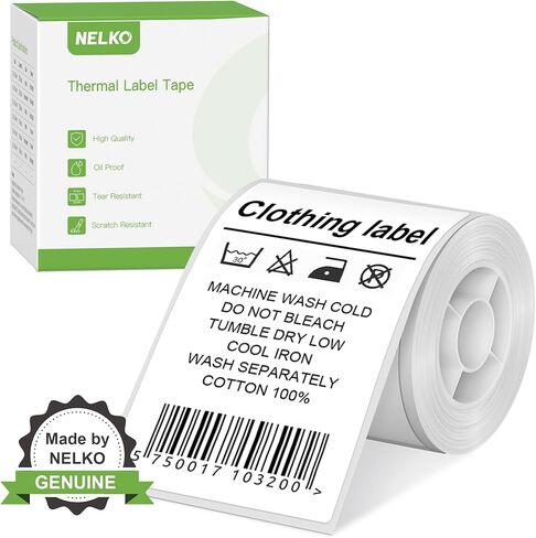 Thermal Labels for Nelko PM220 Label Maker, 2'' x 3.15'' (50x80mm) Thermal Sticker Label, Waterproof, Multi-Purpose Label Tape, 1 Roll of 100 Self-Adhesive Thermal Paper (White) in Saudi Arabia