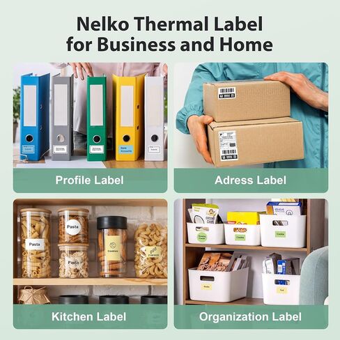 Thermal Labels for Nelko PM220 Label Maker, 2'' x 3.15'' (50x80mm) Thermal Sticker Label, Waterproof, Multi-Purpose Label Tape, 1 Roll of 100 Self-Adhesive Thermal Paper (White) in Saudi Arabia