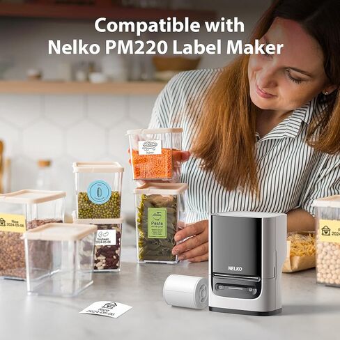 Thermal Labels for Nelko PM220 Label Maker, 2'' x 3.15'' (50x80mm) Thermal Sticker Label, Waterproof, Multi-Purpose Label Tape, 1 Roll of 100 Self-Adhesive Thermal Paper (White) in Saudi Arabia
