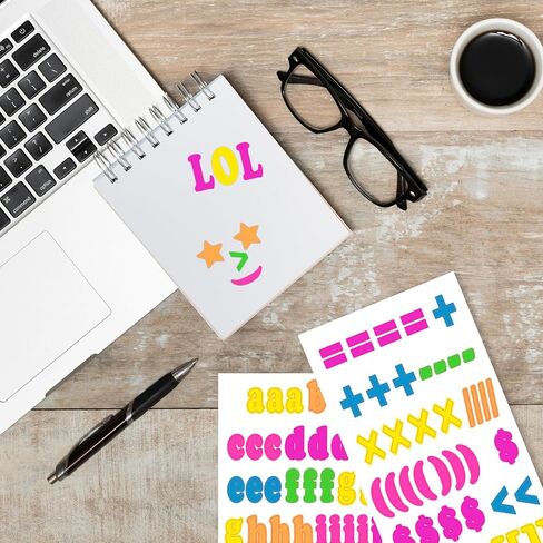 BAZIC Alphabet Numbers Stickers Black Colors, 1" A to Z 0 to 9 Self-Adhesive Sticker for DIY Cards Scrapbooks Labeling (346/Pack), 1-Pack in Saudi Arabia