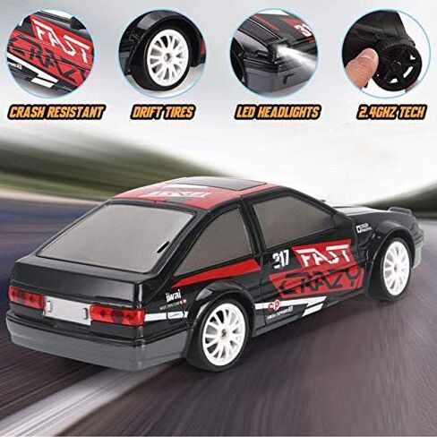 Liberty Imports RC Drift Car 1/24 2.4GHz 4WD Remote Control Sport Racing On-Road Vehicle with LED Light, Batteries and Drift Tires (Style 4) in Saudi Arabia
