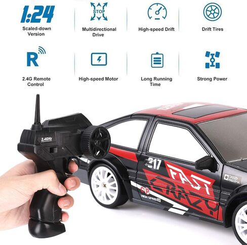 Liberty Imports RC Drift Car 1/24 2.4GHz 4WD Remote Control Sport Racing On-Road Vehicle with LED Light, Batteries and Drift Tires (Style 4) in Saudi Arabia