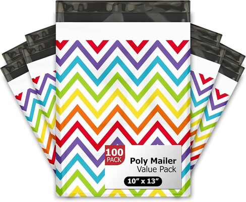 10x13 (100) مغلفات شحن بولي بريدية مصممة هندسية حقائب مطبوعة متميزة in Kuwait