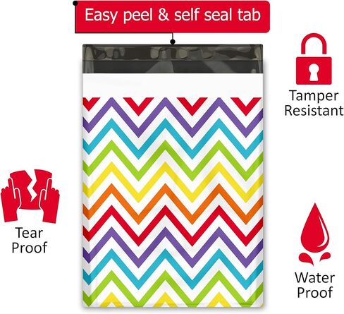 10x13 (100) مغلفات شحن بولي بريدية مصممة هندسية حقائب مطبوعة متميزة in Kuwait