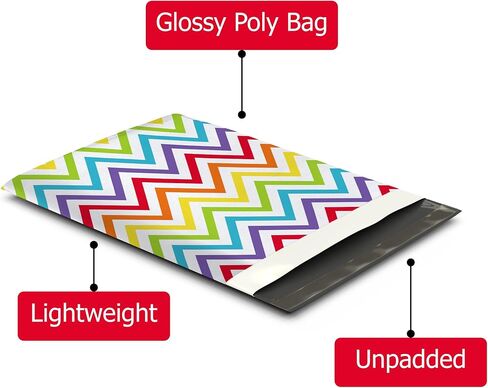 10x13 (100) مغلفات شحن بولي بريدية مصممة هندسية حقائب مطبوعة متميزة in Kuwait