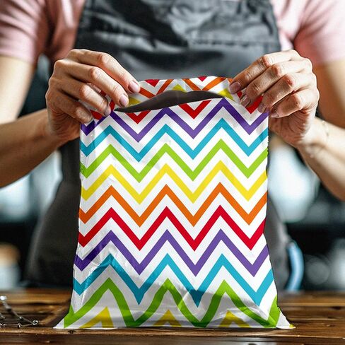 10x13 (100) مغلفات شحن بولي بريدية مصممة هندسية حقائب مطبوعة متميزة in Kuwait