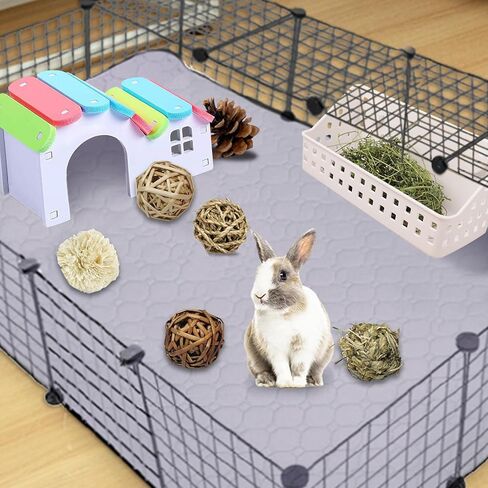 kathson 12 Pack Natural Bunny Chew Balls Small Animal Activity Toys Rabbit Play Ball Rolling Toy Gnawing Treats Timothy Grass Balls for Guinea Pigs Chinchilla Pet Cage Entertainment in Kuwait