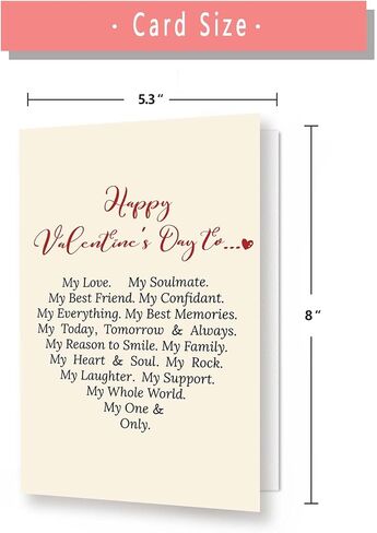 Asmallgf Happy Valentines Day Card for Him Her, Sweet Boyfriend Girlfriend Anniversary Bday Gifts, You Are My Favorite Everything in Saudi Arabia