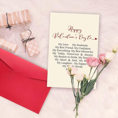 Asmallgf Happy Valentines Day Card for Him Her, Sweet Boyfriend Girlfriend Anniversary Bday Gifts, You Are My Favorite Everything in Saudi Arabia