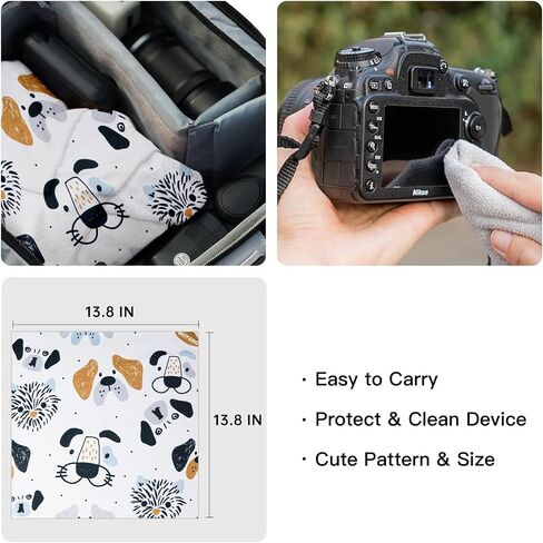 BEIYANG Camera Protective Wrap, Lens Protector Wrapper, 22 x 22 Inch Magic Self-Adhesive Cloth for Camera/Lens/Phone/DSLR/Laptop/Accessories, Anti Scratch Equipment Wrap Storage Pouch in Kuwait