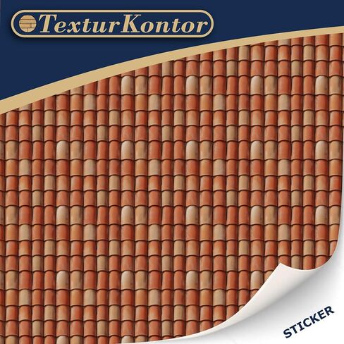 3 Sheets Self-Adhesive Decorative Film Roof Tiles for Model Making in Scale 1:87 Scale H0 (UK: 3.5 mm Scale) (Roof Tiles Clay 3) in Kuwait