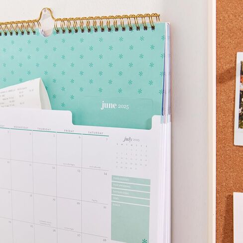 تقويم مجلد ملف ميزانية Erin Condren (Jan-Dec 2025) ، تقويم الجدار الكل في واحد ومتعقب الميزانية مع مجلدات الملفات لتنظيم وتخزين المستندات والإيصالات كل شهر in Kuwait
