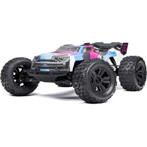 ARRMA RC Truck 1/8 KRATON 4X4 6S BLX BRUSHLESS V6 Speed Truck RTR (Lipo Battery and Charger Not Included) (Blue/Pink), ARA8608V6T2