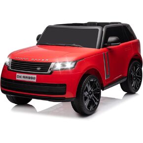 24V Licensed Land Rover Ride On Car, Kids Electric Car with 2-Seater, Parent Remote Control, 3 Speeds, Wireless Music, MP3 Player, Electric Car for Kids Ages 4-8, White