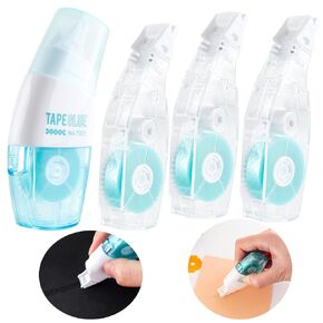 4Pcs Reffilable Adhesive Roller Dots Tape Runner Repositionable with Refill Set for Scrapbooking Tape Portable Arts Adhesive Dots Roller Applicator Photo Card Book Making Scrapbooking Supplies