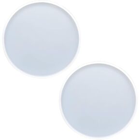 7 Inch Round Silicone Molds for Resin Flat Circle Concrete Molds for Shallow Cement Slab DIY Crafts, 2 Pack