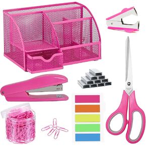Teal Mesh Desk Organizer and Accessories ، Teal Desk Accessories يضم 9 مقصورات ، هدية مكتب للنساء ، سيدة مدرب ، زملاء في العمل ، Caddy المكتبي ، كتبة المكتب