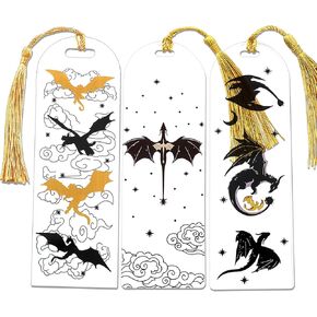 Wings Fourth Acrylic Lougmmark Supplies - مرجعية Dragon Fourth Wing Merch Dragon ، مجموعة من 3 ، علامة Book for Reading Men Women ، Collection Book Lover Gifts Collection (Style A)