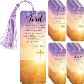 100 Sets Mother’s Day Bible Bookmark with Tassel for Mom 4 Style Christian Bookmarks for Women Religious Bookmarks Inspirational Scripture Book Marks Gifts for Mom Book Lover Readers Church