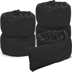 Berlune 5 Pcs Water Barrier 10 ft x 6.5 in Flood Barrier for Home Reusable Absorbent Prevention Barrier Sandless Sandbag for Flooding Green Water Activated Barrier for Home Garage Door Basement(5 Pcs)