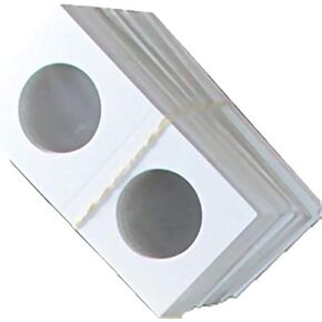 Coin Flips For Large Dollars, 100 Count, Guardhouse Brand Cardboard and Mylar 2"x2" Paper Coin Holders
