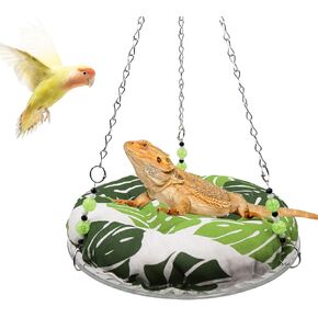 11.8in Reptile Bed，Reptile Hammock Swing Hanging Bed, Lizard Swing Toy, Lizard Bed, Reptile Lounger Terrarium Hanging Hammock for Bearded Dragon Lizard Gecko Chameleon Parrot Hamster Small Pets