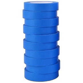 Blue Painters Tape 1 Inch Bulk - Paint Tape 10 Rolls x 1 Inch x 55 Yards - Painter's Tape Blue Masking Tape for Walls Painting Packing Automotive Home, Total 550 Yards