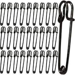 BokWin 30 Pack Large Safety Pins Heavy Duty Brown Vintage Clothes Pins 2 Inch for Blankets, Crafts, Canvas, Leather, Skirts, Shawls