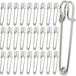 BokWin 30 Pack Large Safety Pins Heavy Duty Brown Vintage Clothes Pins 2 Inch for Blankets, Crafts, Canvas, Leather, Skirts, Shawls