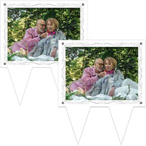 5x7 Grave Waterproof Photo Frame,Decorationfor Cemetery,Memorial Gifts, Sympathy Gift,Pet Photo Frame，Cemetery Decorations (2pcs)